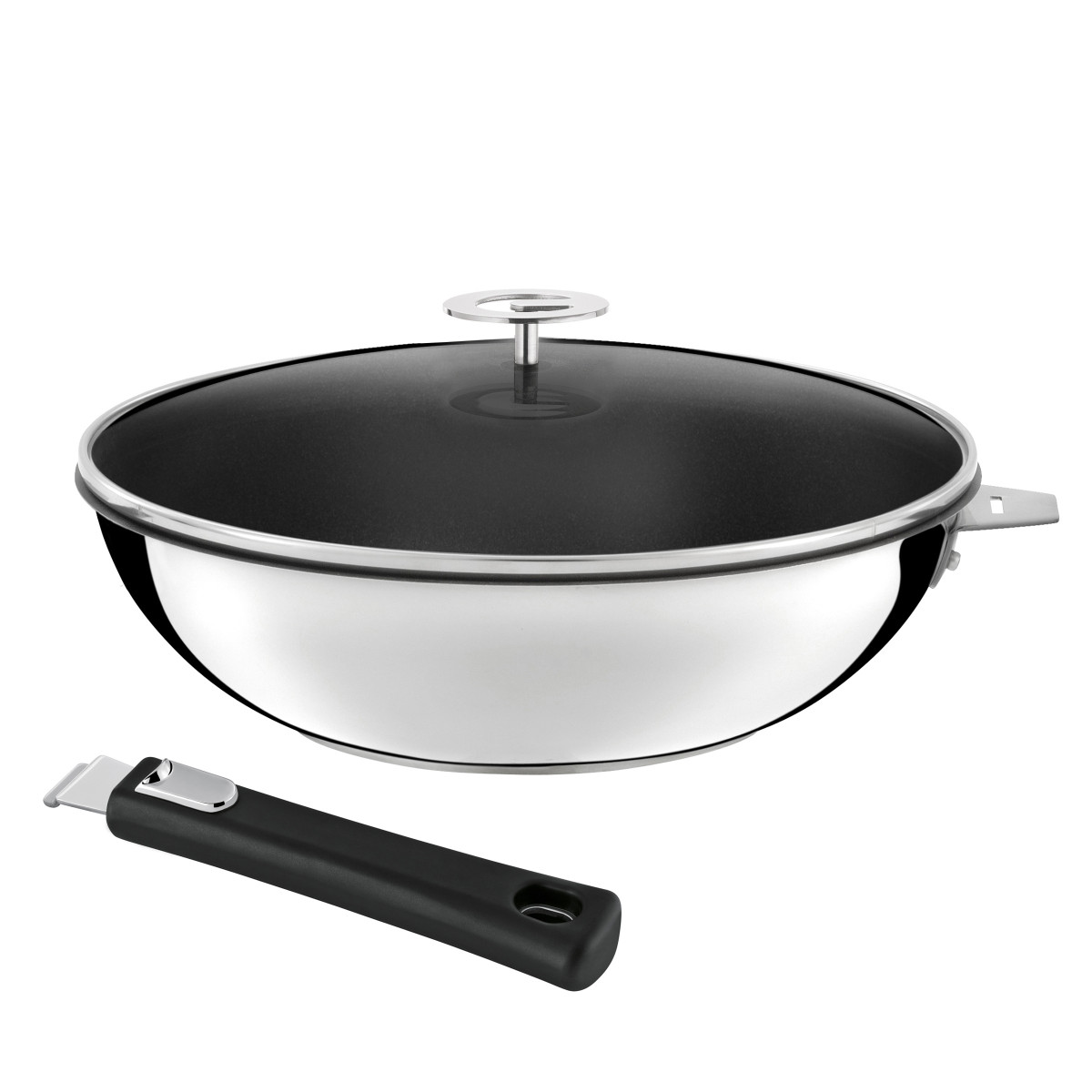 Wok en inox 28cm