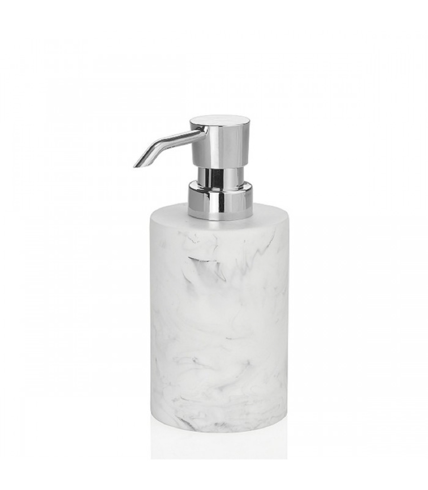 Distributeur de savon rond résine effet marbre blanc Distributeur de savon rond résine effet marbre blanc