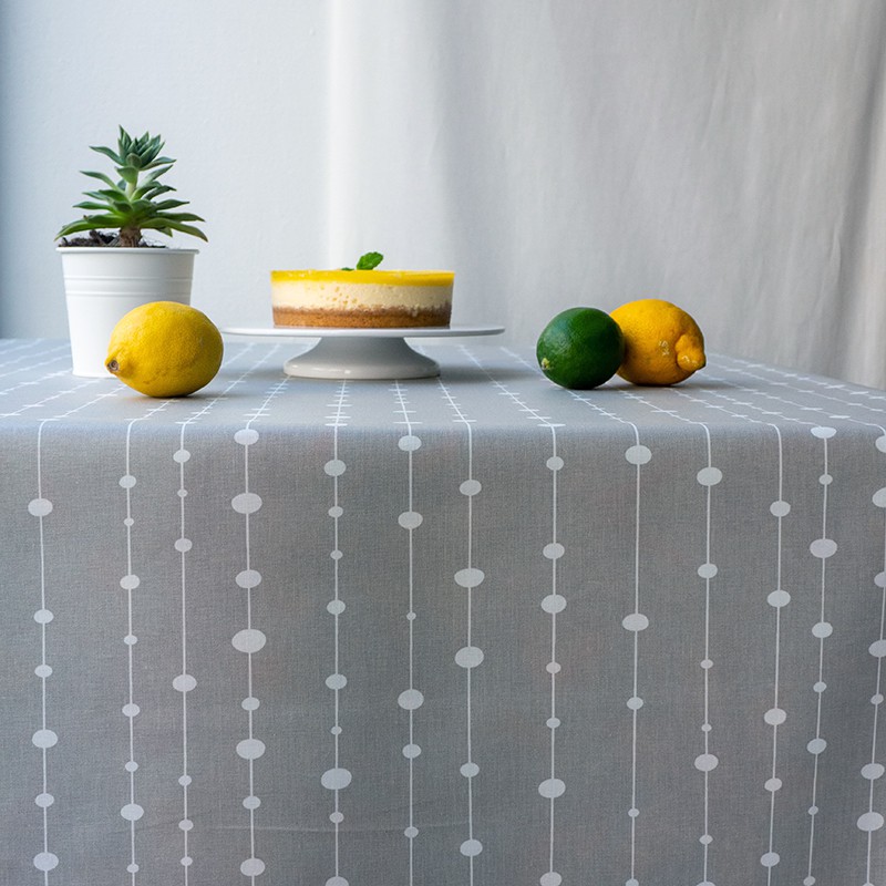 Nappe enduite rectangle 160 x 200 cm gris