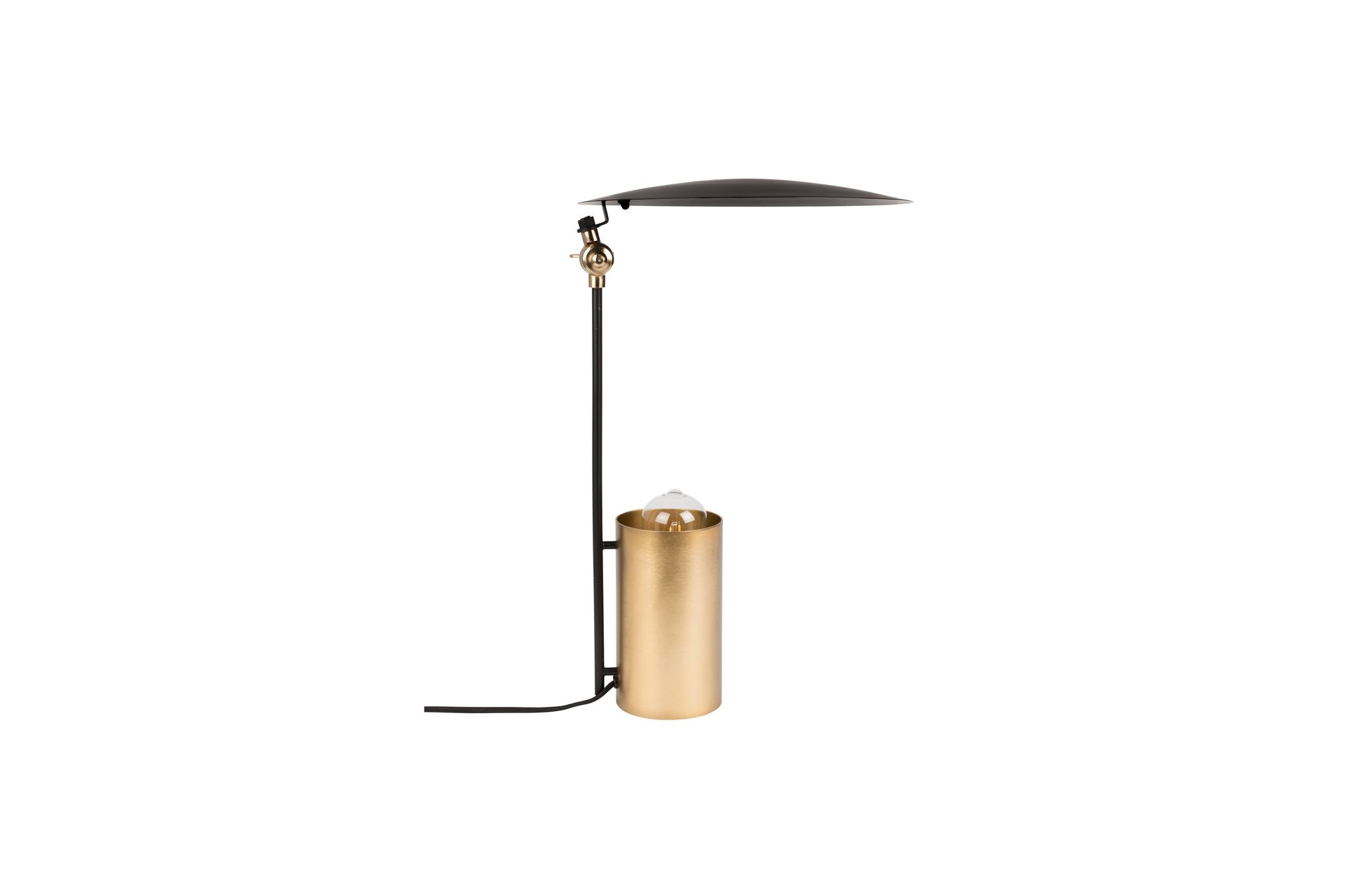 Lampe à poser design en métal noir et or Lampe à poser design en métal noir et or