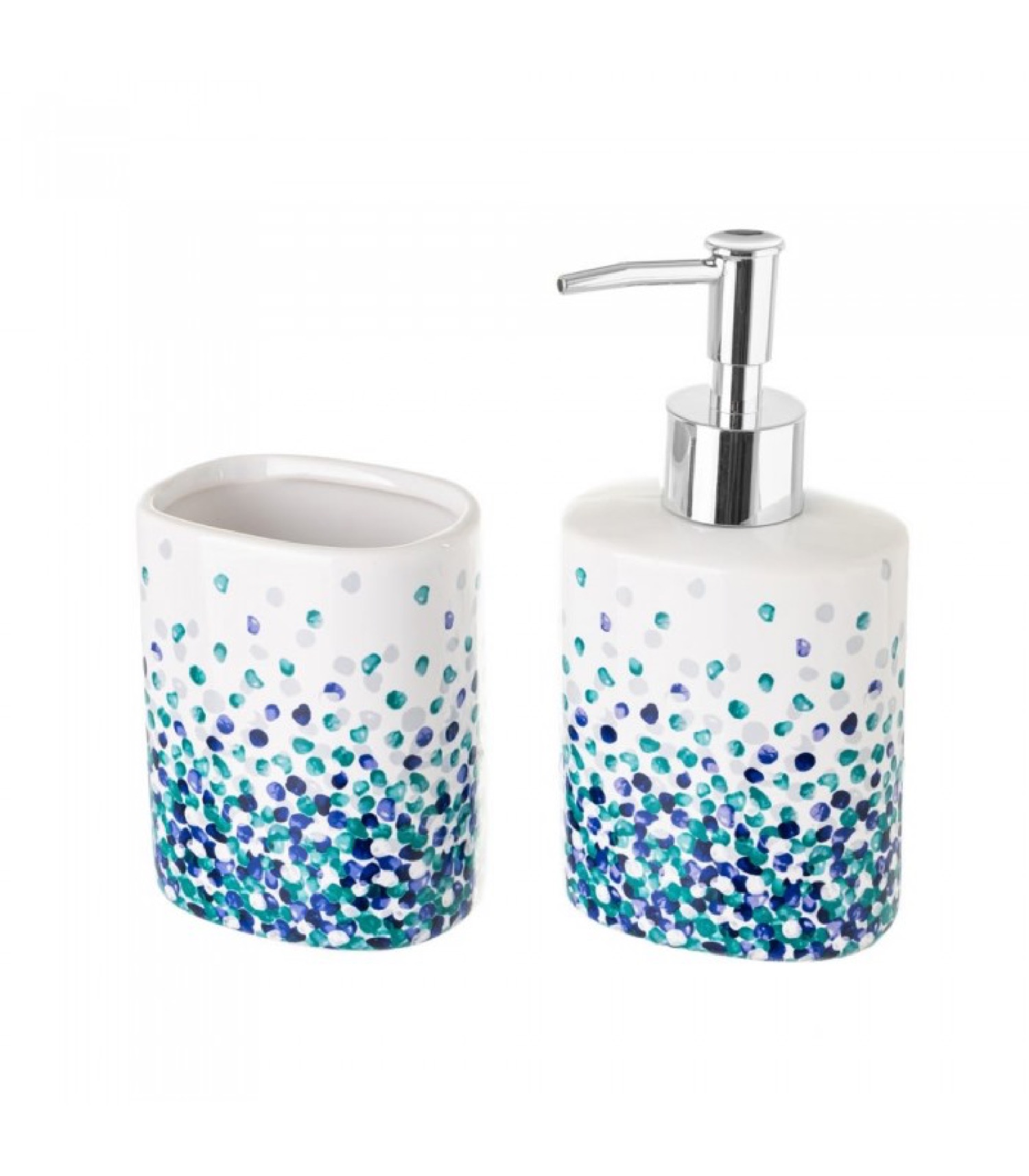 Set de salle de bain distributeur savon + verre Set de salle de bain distributeur savon + verre
