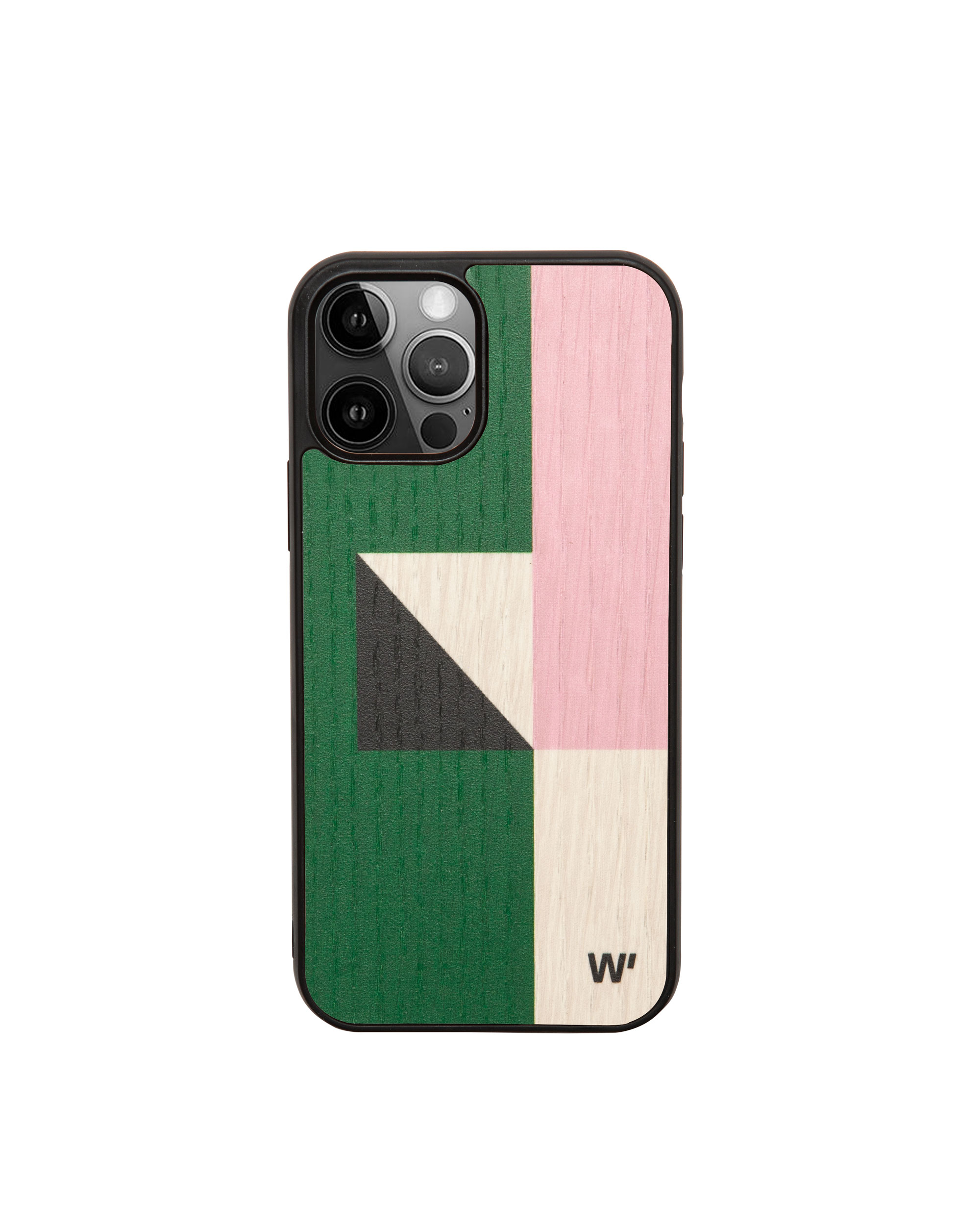 COLOR BLOCK - Coque en bois pour iPhone 12 pro max (photo) COLOR BLOCK - Coque en bois pour iPhone 12 pro max