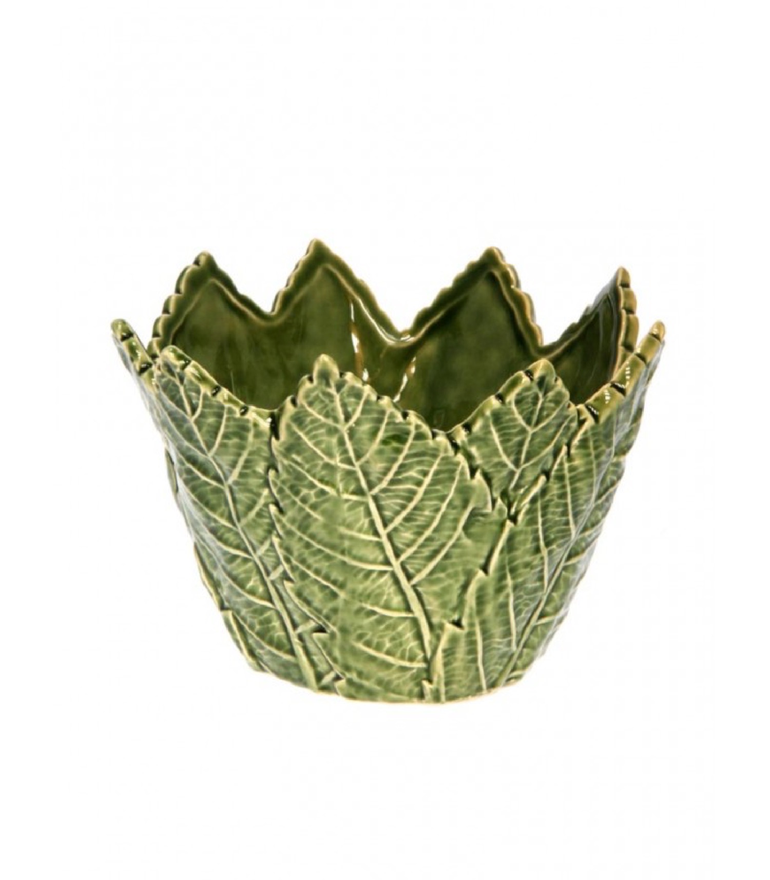 Petite corbeille à fruits en céramique verte D12,5cm (photo) Petite corbeille à fruits en céramique verte D12,5cm