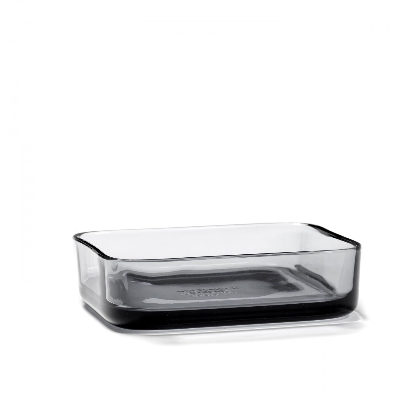 Bol rectangulaire en verre fumé gris 12x6cm Bol rectangulaire en verre fumé gris 12x6cm