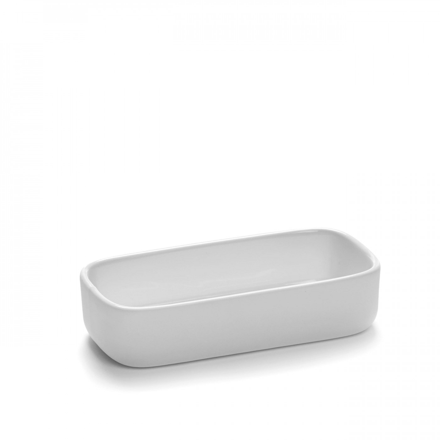 Bol rectangulaire en porcelaine blanche 12x6cm Bol rectangulaire en porcelaine blanche 12x6cm