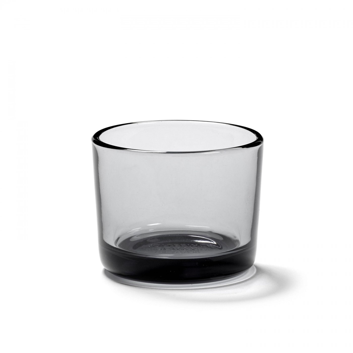 Verre tumbler large gris fumé D7cm Verre tumbler large gris fumé D7cm
