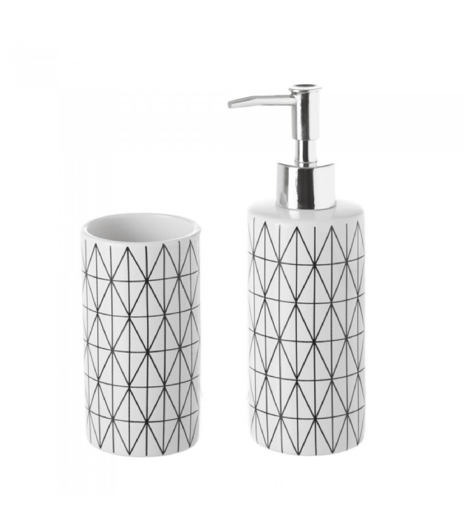 Set de salle de bain distributeur savon + verre Set de salle de bain distributeur savon + verre