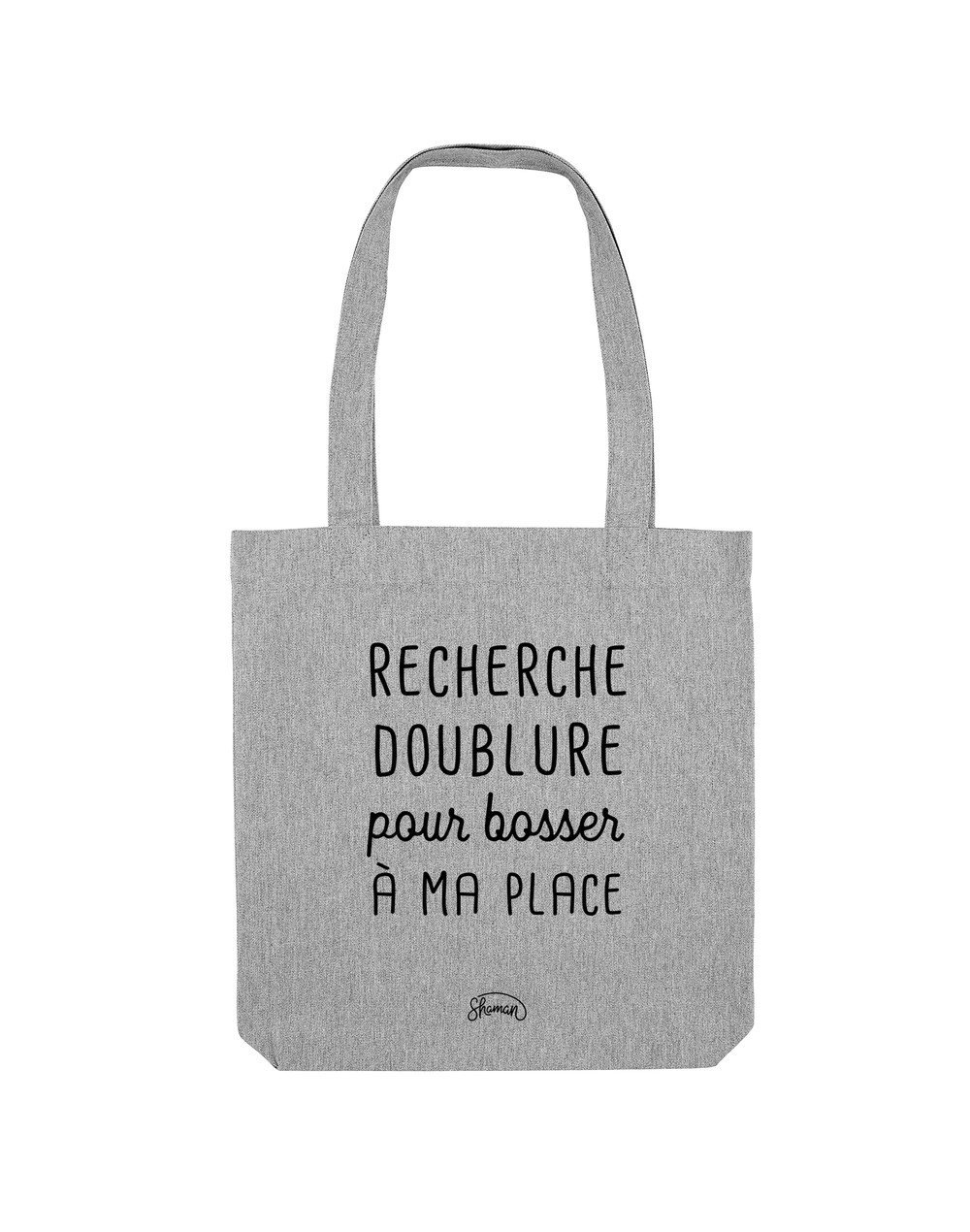 RECHERCHE DOUBLURE - Tote Bag Gris chiné en coton RECHERCHE DOUBLURE - Tote Bag Gris chiné en coton