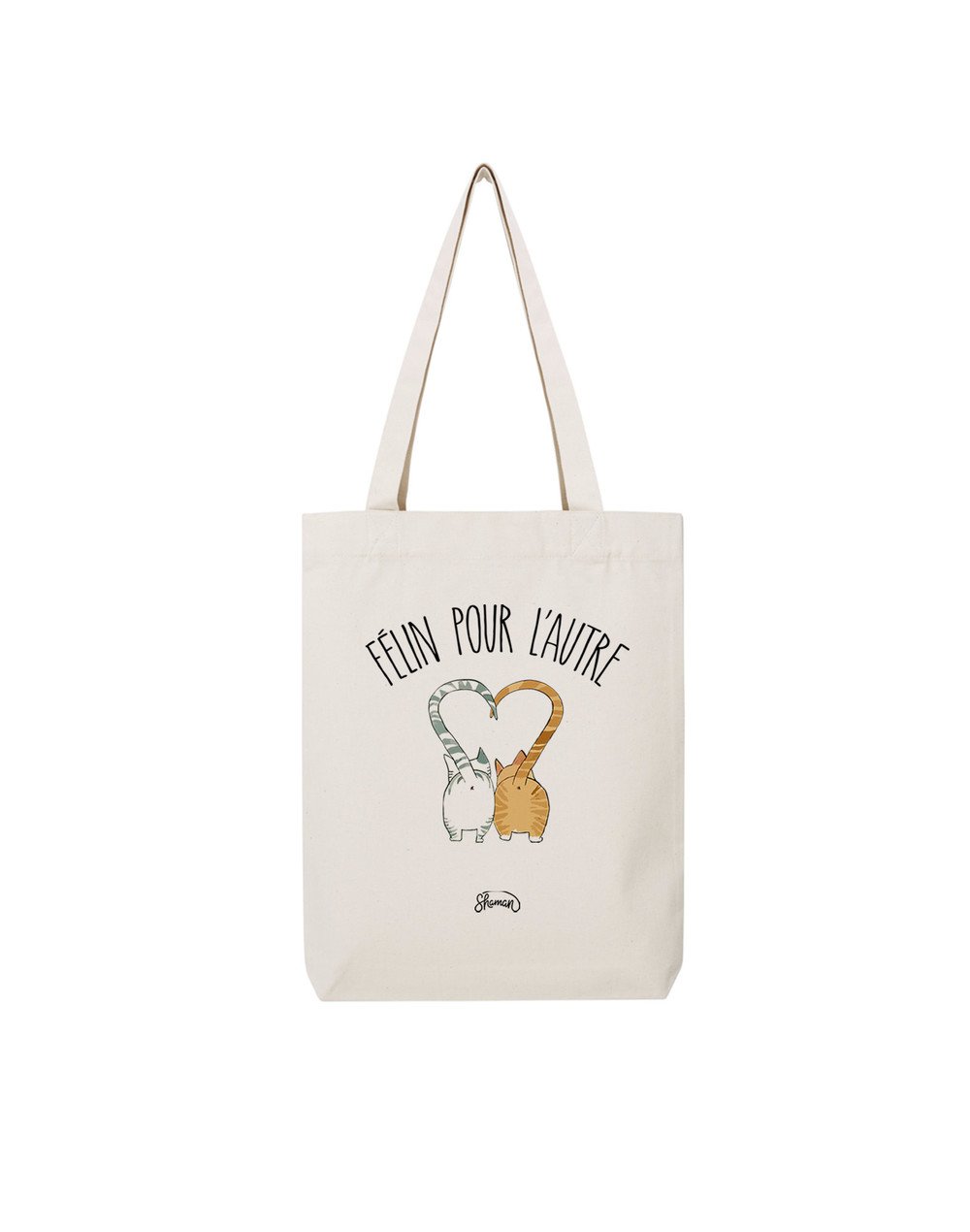 FÉLIN POUR L'AUTRE - Tote Bag Natural en coton FÉLIN POUR L'AUTRE - Tote Bag Natural en coton