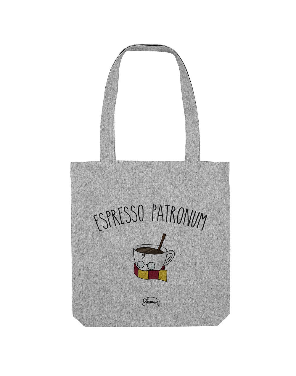 ESPRESSO PATRONUM - Tote Bag Gris chiné en coton ESPRESSO PATRONUM - Tote Bag Gris chiné en coton