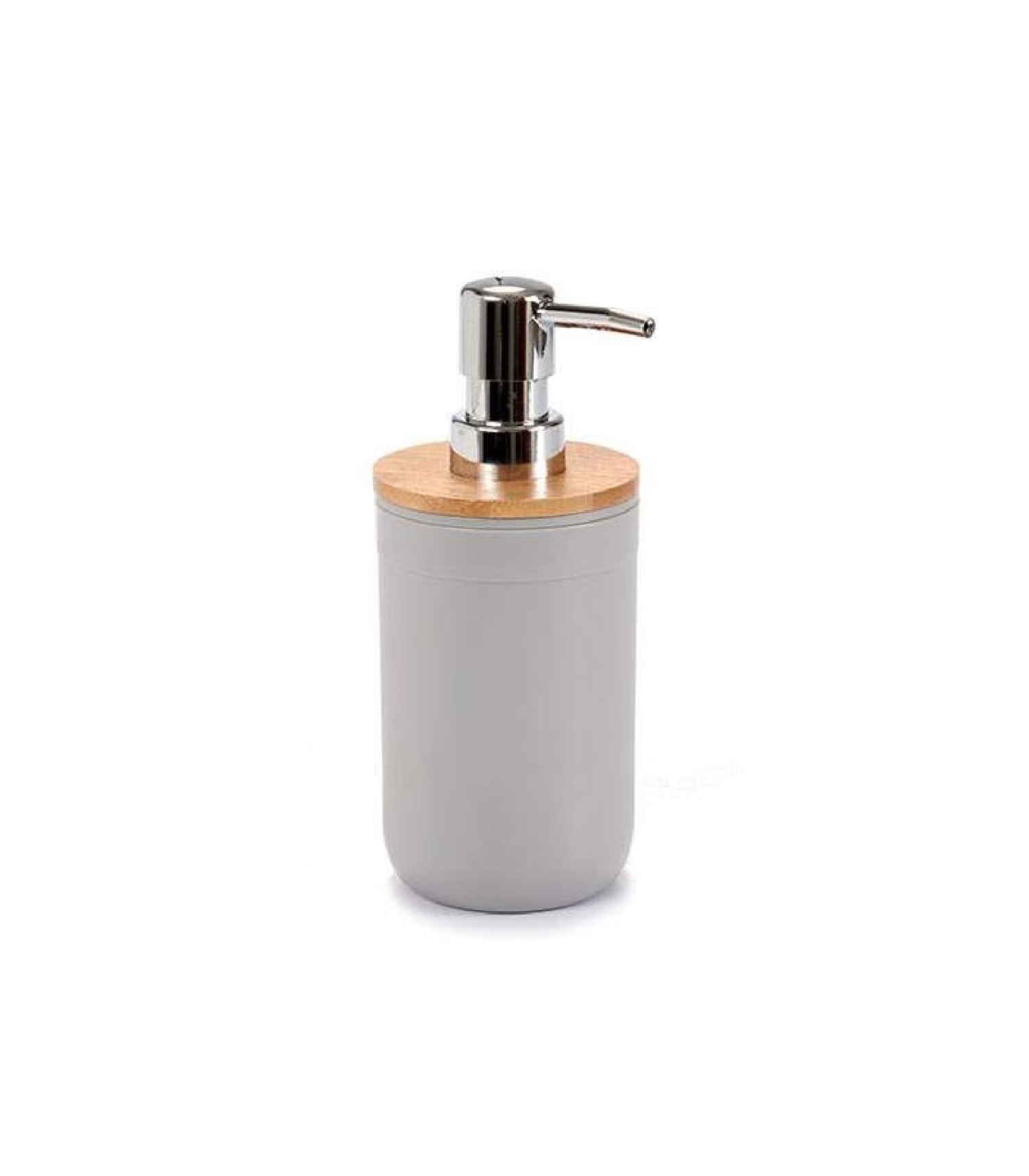 Distributeur de savon gris et bambou Distributeur de savon gris et bambou