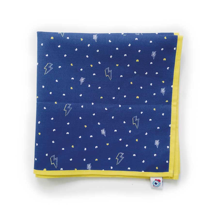 Serviette de table coton bleu espace étoile 40x40 (photo) Serviette de table coton bleu espace étoile 40x40