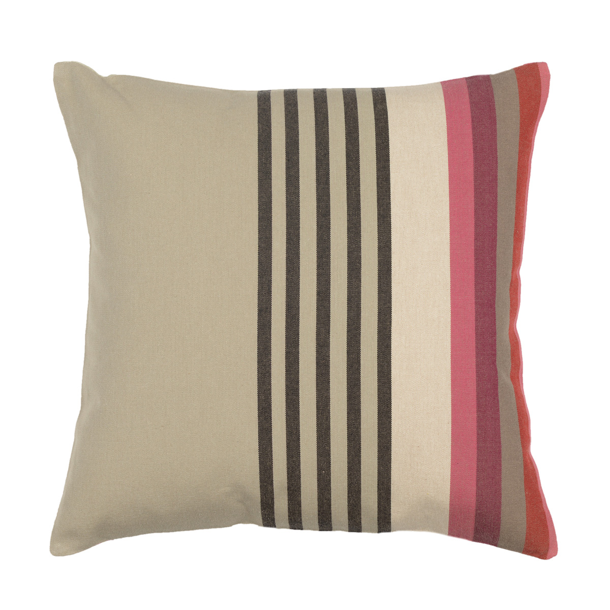 Coussin carré en coton taupe 40x40 cm (photo) Coussin carré en coton taupe 40x40 cm