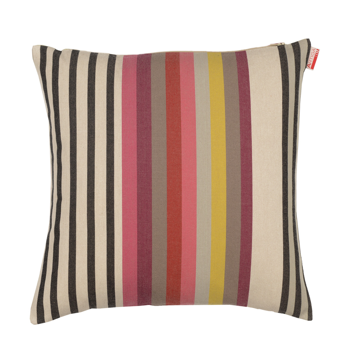 Coussin carré en coton taupe 40x40 cm (photo) Coussin carré en coton taupe 40x40 cm