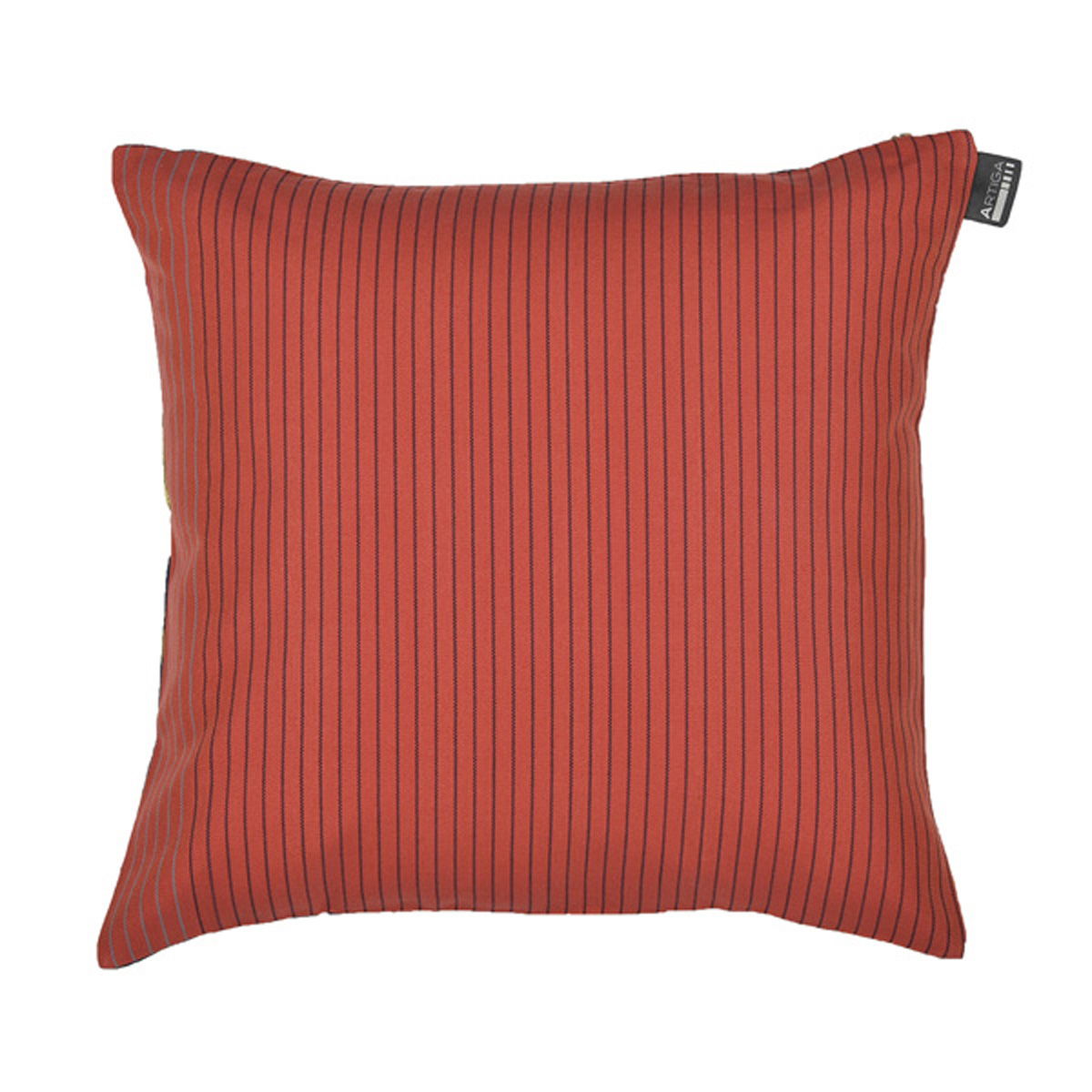 Coussin carré en coton rouge fleurs 40x40 cm (photo) Coussin carré en coton rouge fleurs 40x40 cm