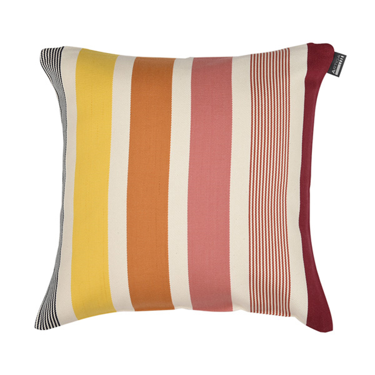 Coussin carré en coton ocre 40x40 cm (photo) Coussin carré en coton ocre 40x40 cm