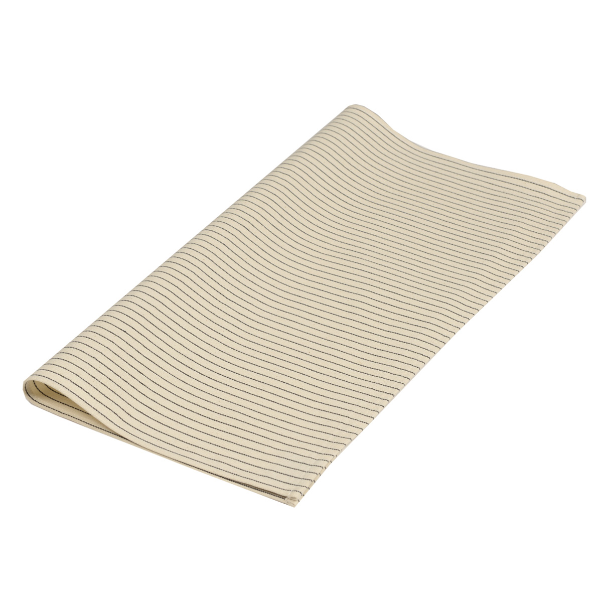 Serviette de table en coton ecru noir 50x50cm (photo) Serviette de table en coton ecru noir 50x50cm