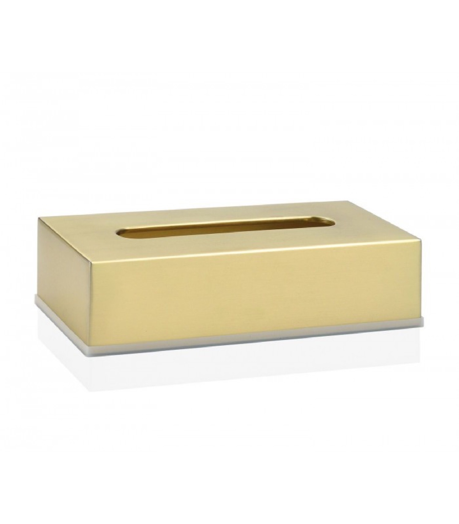 Boîte à mouchoirs en acier inoxydable doré 26x12cm Boîte à mouchoirs en acier inoxydable doré 26x12cm