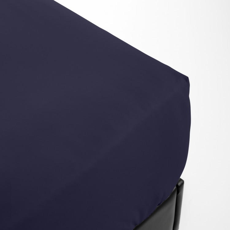 Drap housse en percale bleu 80x200 Drap housse en percale bleu 80x200