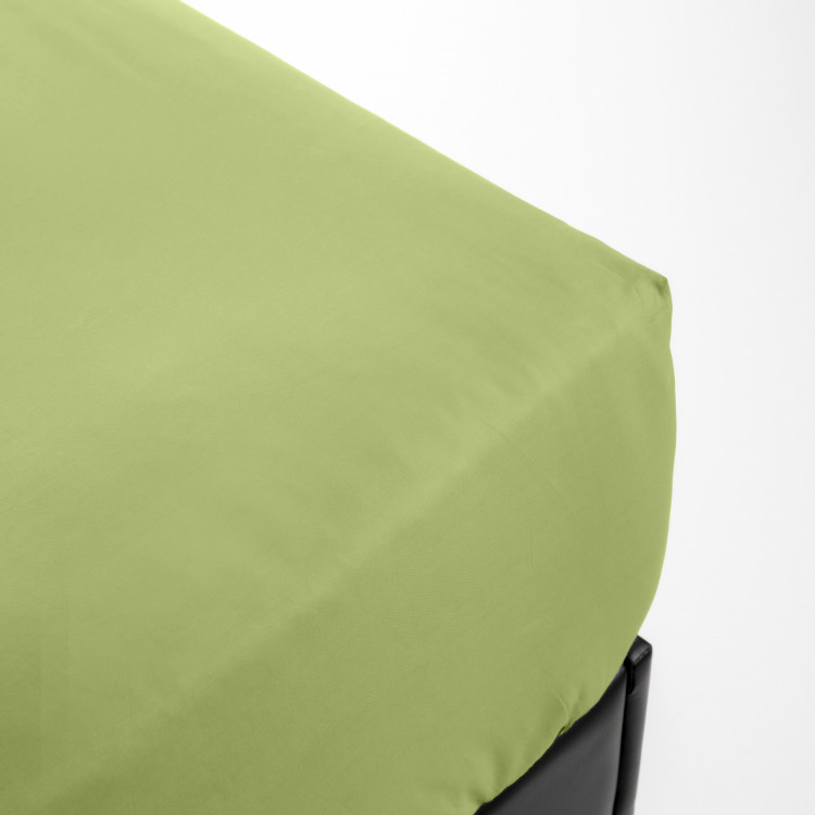 Drap housse en percale vert 200x200 Drap housse en percale vert 200x200
