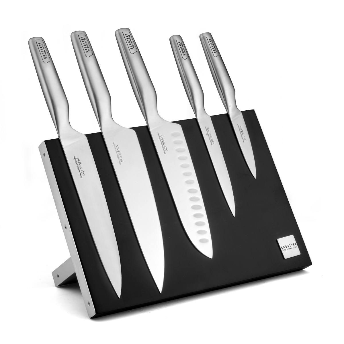 bloc magnétique 5 couteaux de cuisine