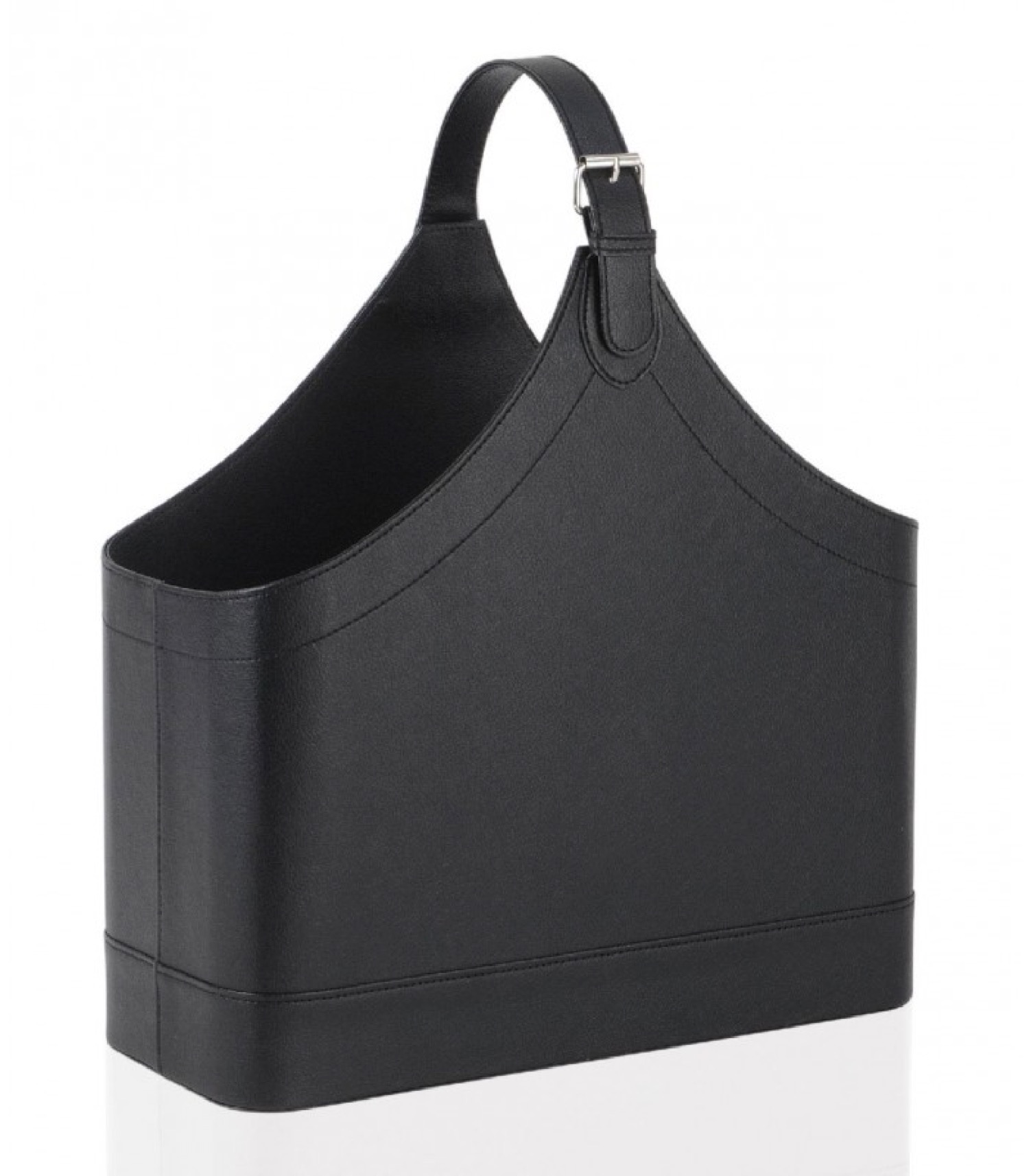 Porte revues en cuir noir Porte revues en cuir noir