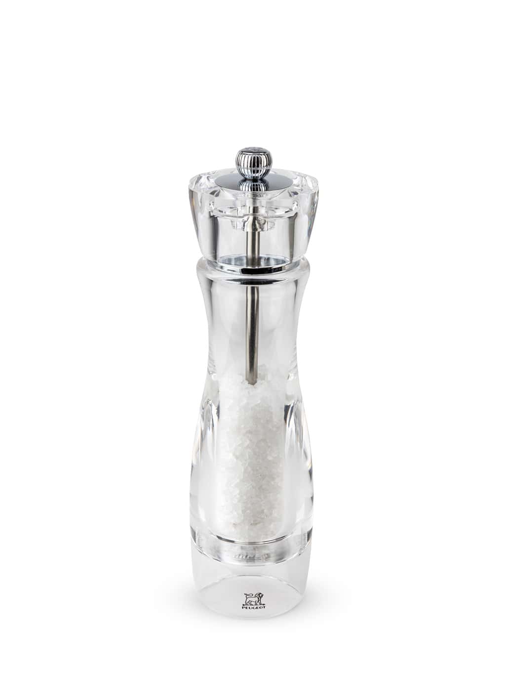 moulin à sel manuel transparent h23cm