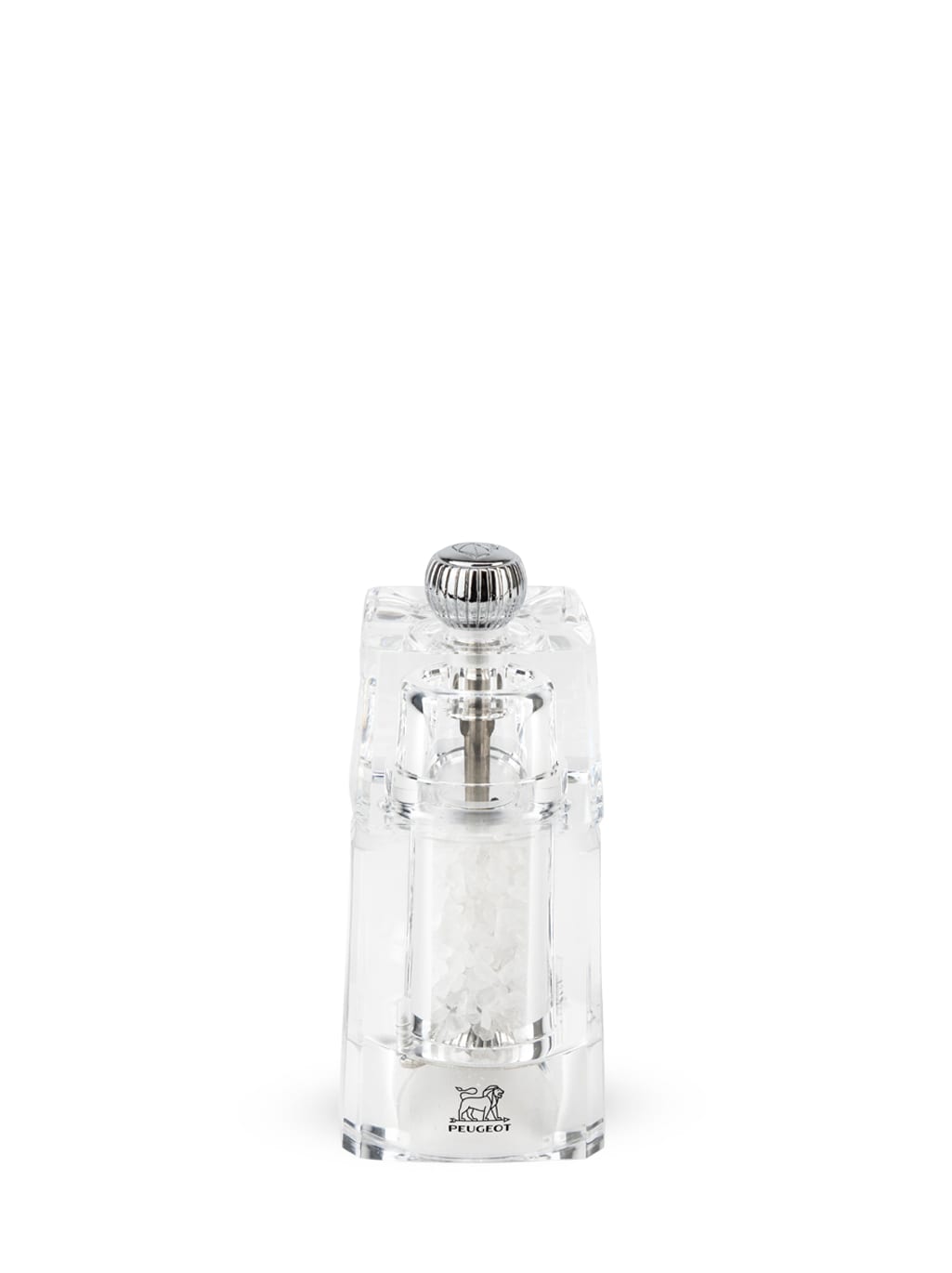 moulin à sel manuel en acryl transparent h11cm