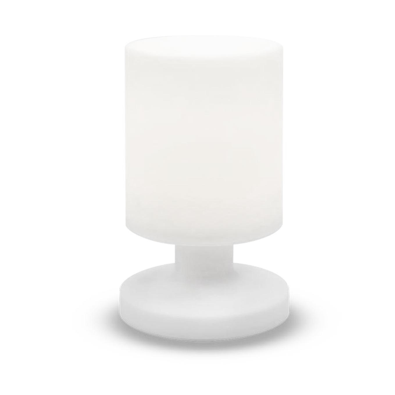 Lampe de table sans fil LED Polyéthylène Blanc H21CM Lampe de table sans fil LED Polyéthylène Blanc H21CM