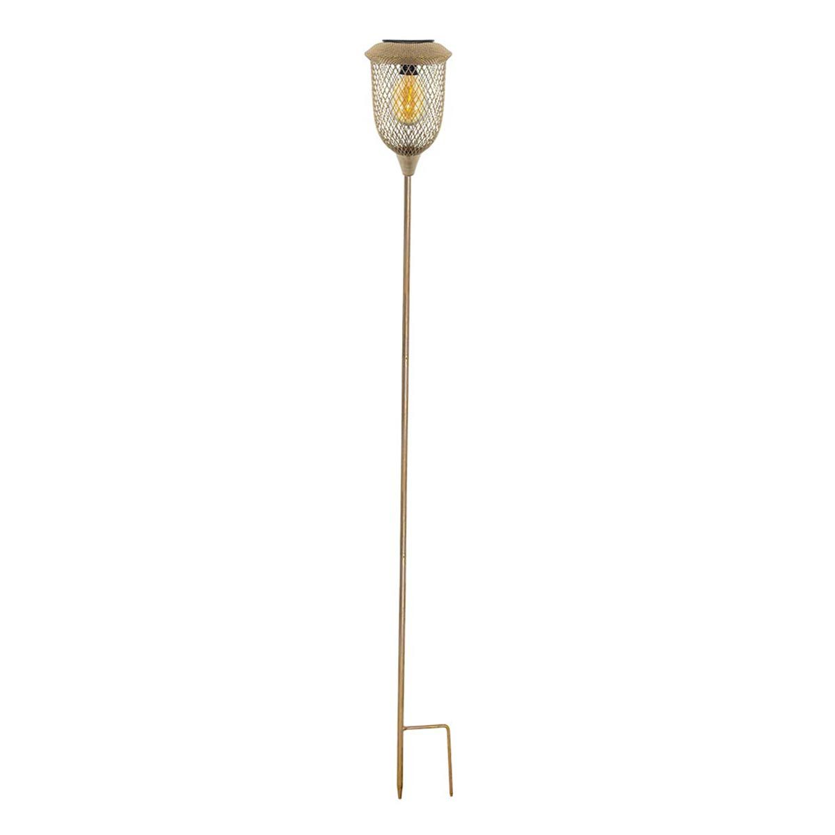 KAWA-Balise solaire à piquer acier beige H79cm