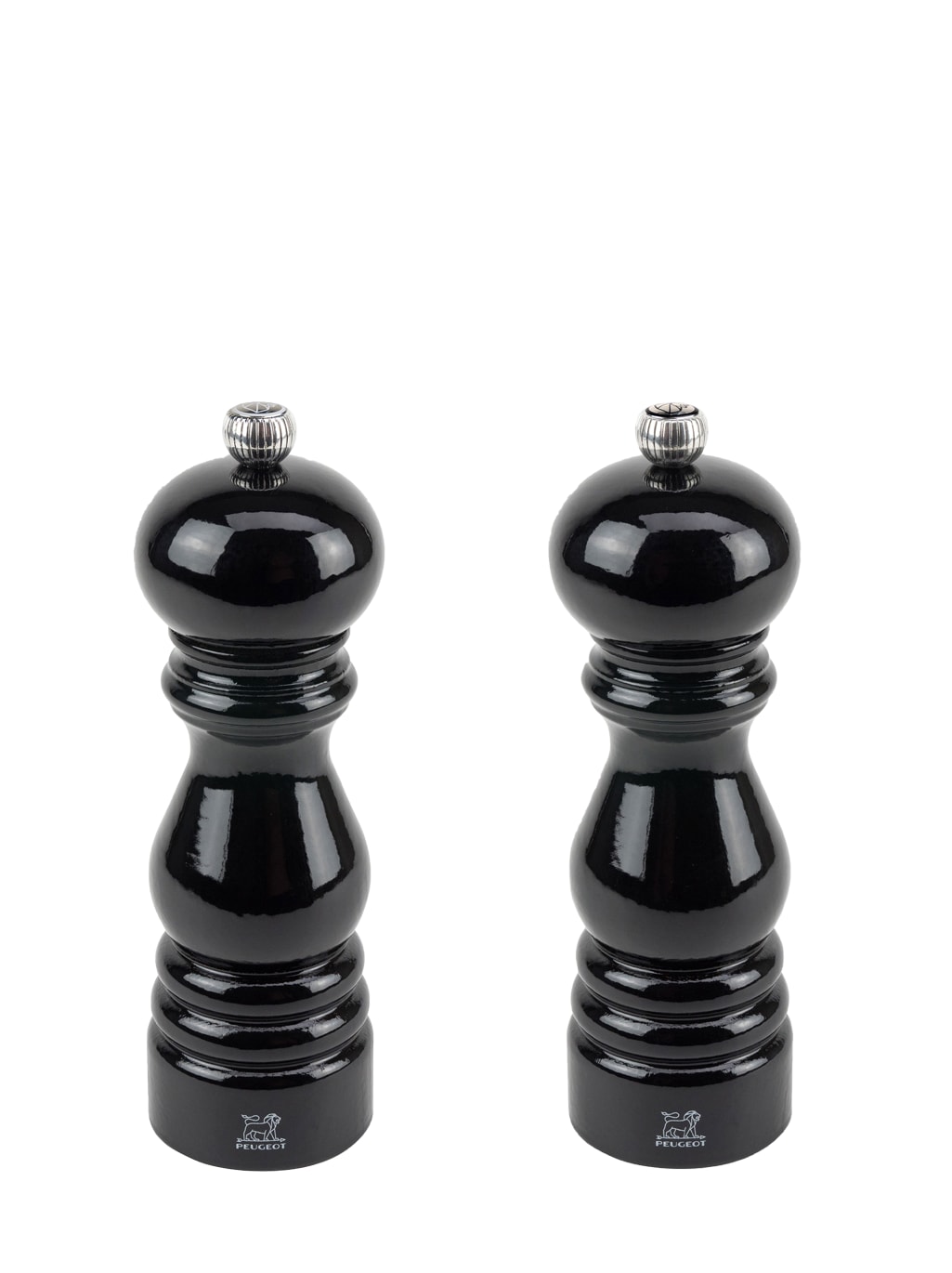 Duo moulins poivre et sel en bois noir mat H18cm Duo moulins poivre et sel en bois noir mat H18cm
