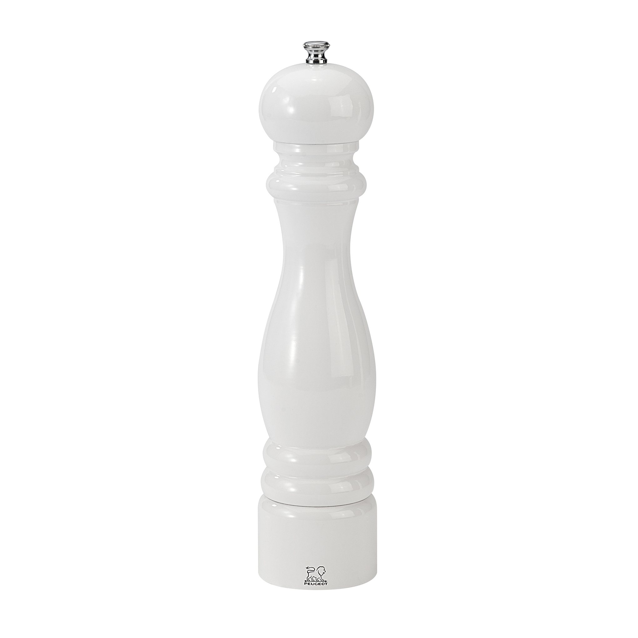 Moulin à poivre manuel en bois laqué blanc H30cm
