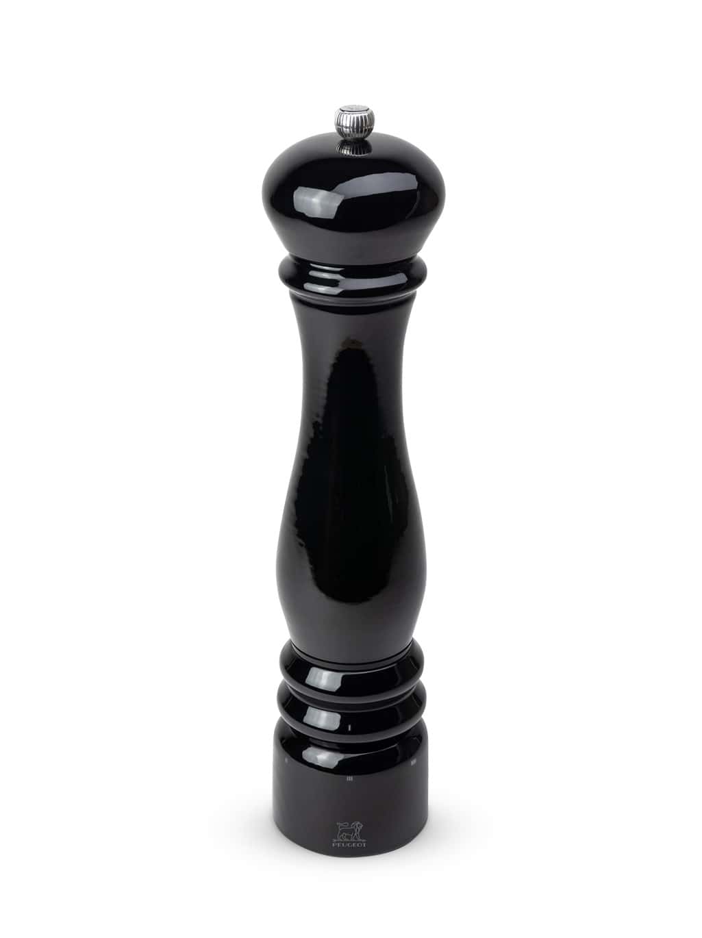 Moulin à poivre électrique en bois laqué noir H34cm