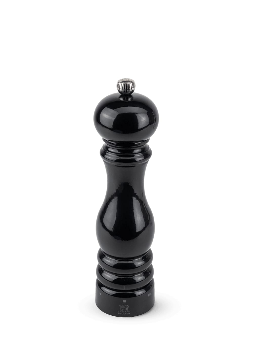 Moulin à poivre manuel en bois laqué noir H22cm