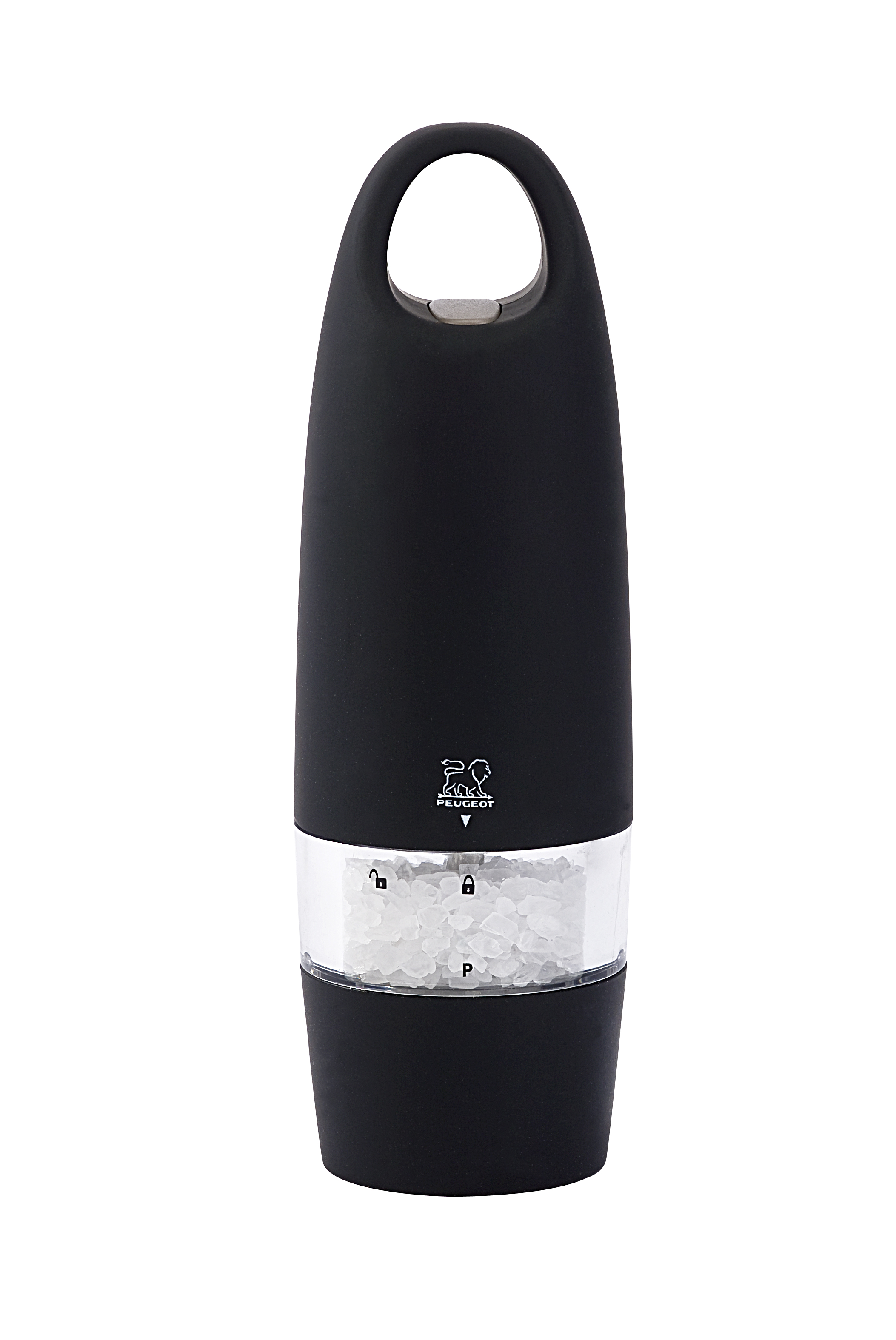 Moulin à sel électrique en ABS soft touch noir H18cm