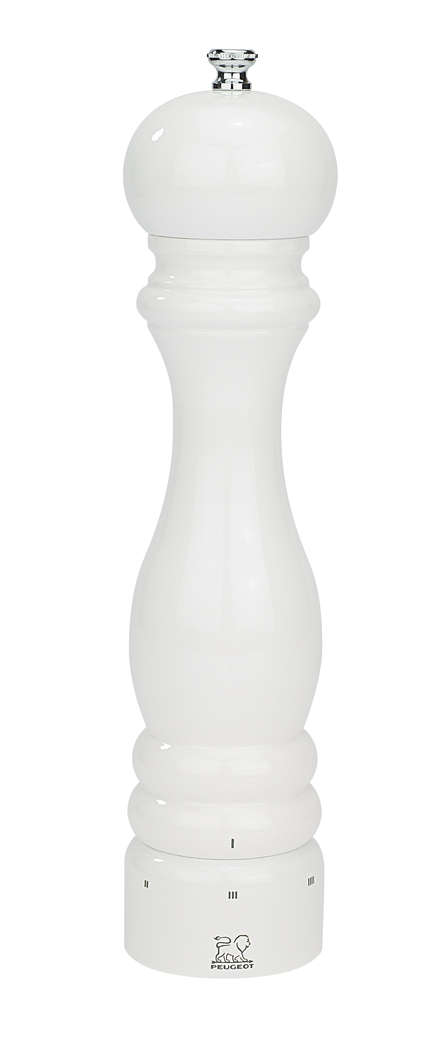 Moulin à poivre bois laqué blanc H27cm