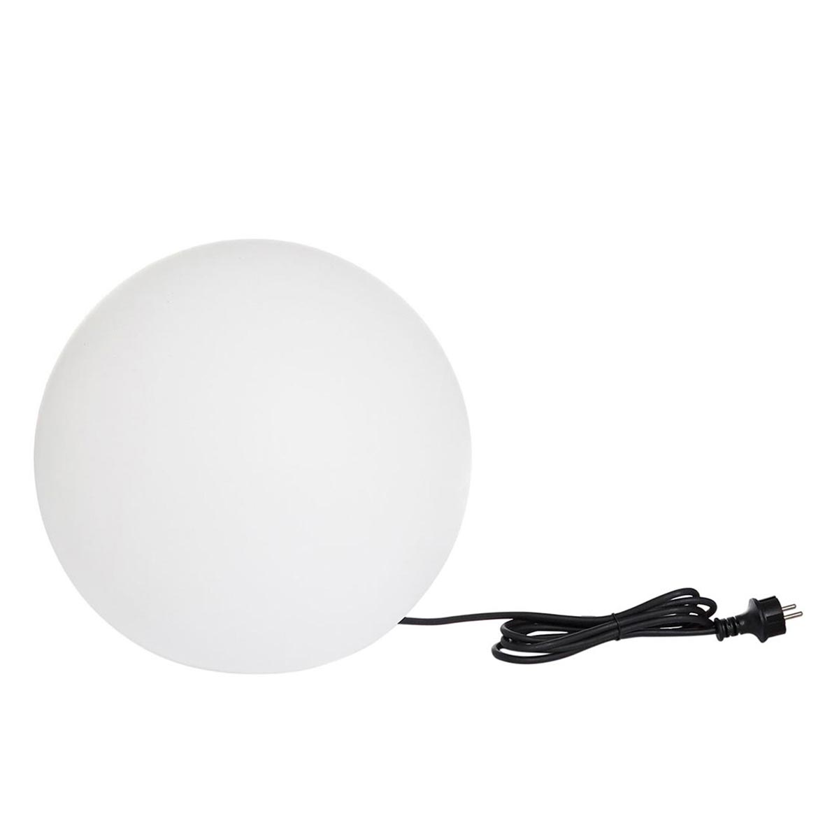 BOBBY W40-Boule lumineuse filaire Ø40cm plastique blanc (photo) BOBBY W40-Boule lumineuse filaire Ø40cm plastique blanc