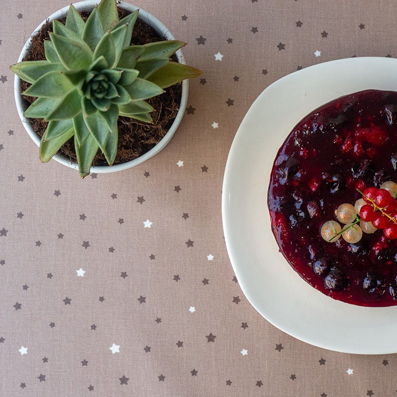 Nappe enduite taupe ronde diam 160 cm