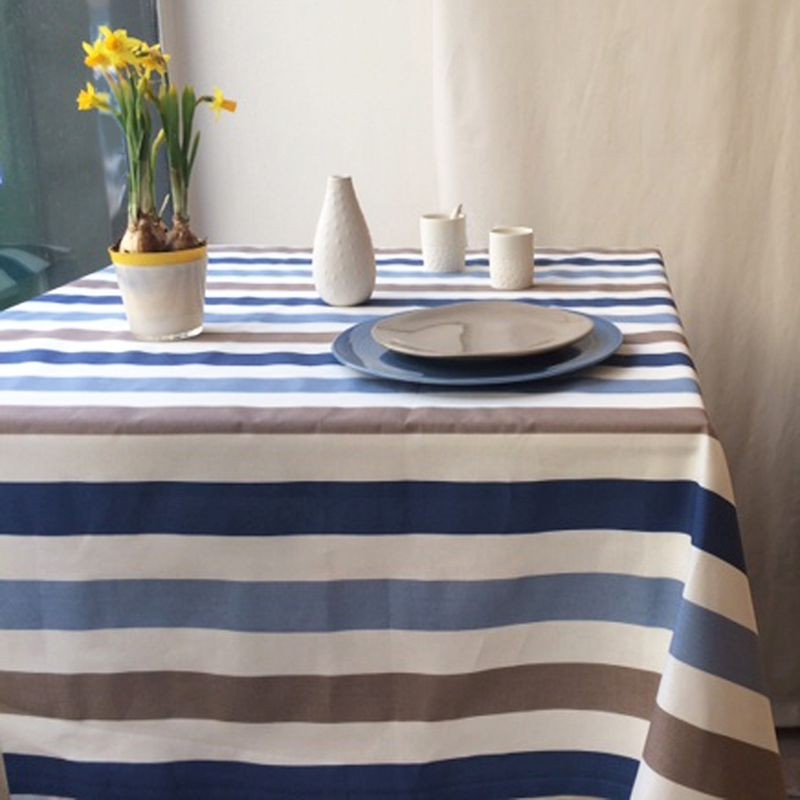Nappe enduite carrée 120 x 120 cm bleu Nappe enduite carrée 120 x 120 cm bleu