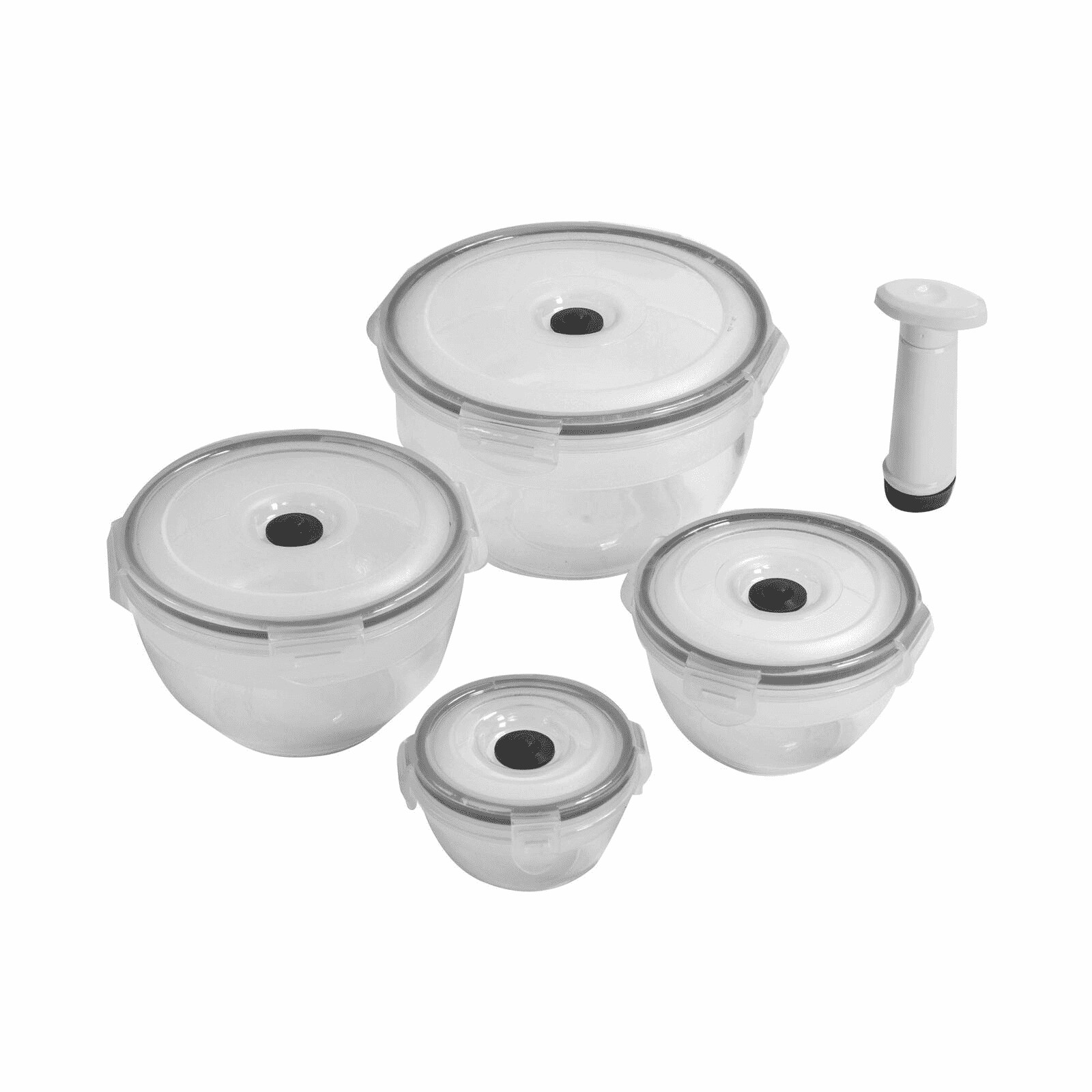 Lot de 4 boîtes alimentaires sous vide + pompe Lot de 4 boîtes alimentaires sous vide + pompe
