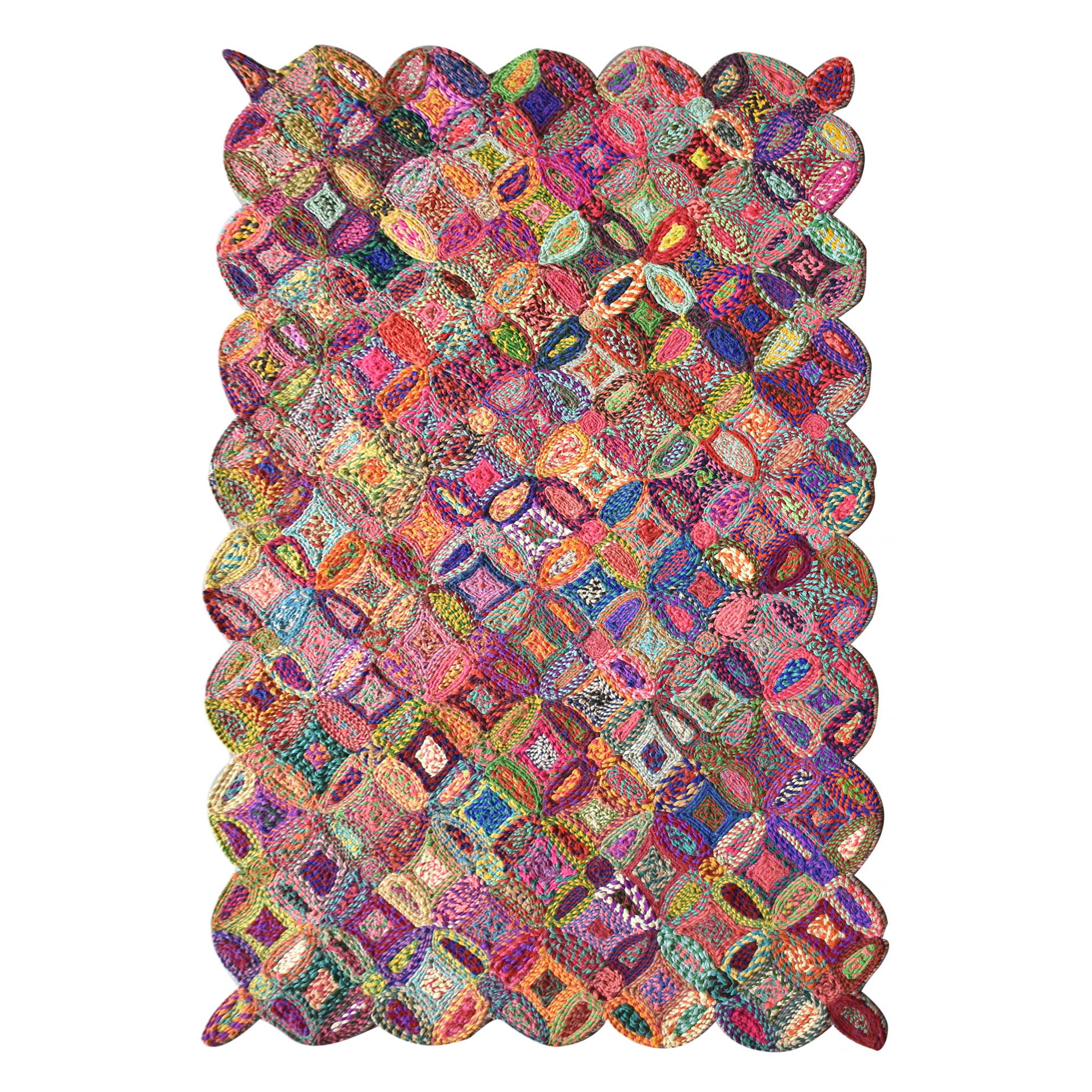 Tapis  en coton multicolore 120 x 180