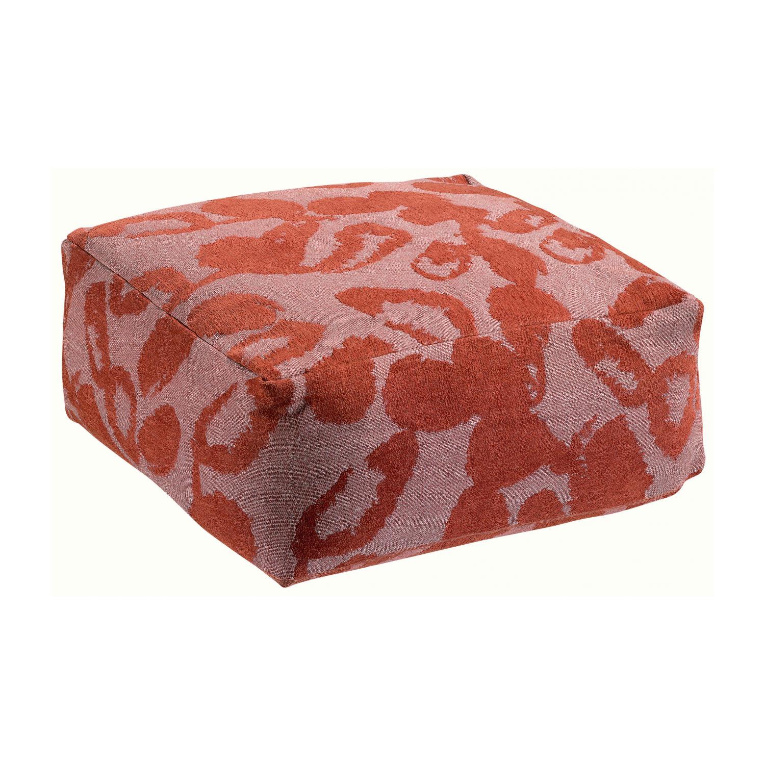 Pouf en coton tomette 50 x 50 x 20 (photo) Pouf en coton tomette 50 x 50 x 20