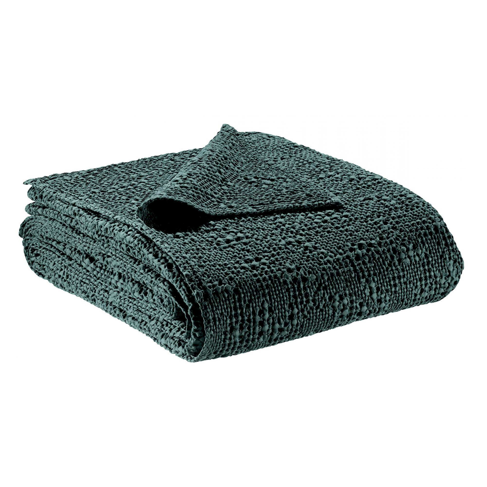 Jeté en coton prusse 260 x 260 Jeté en coton prusse 260 x 260