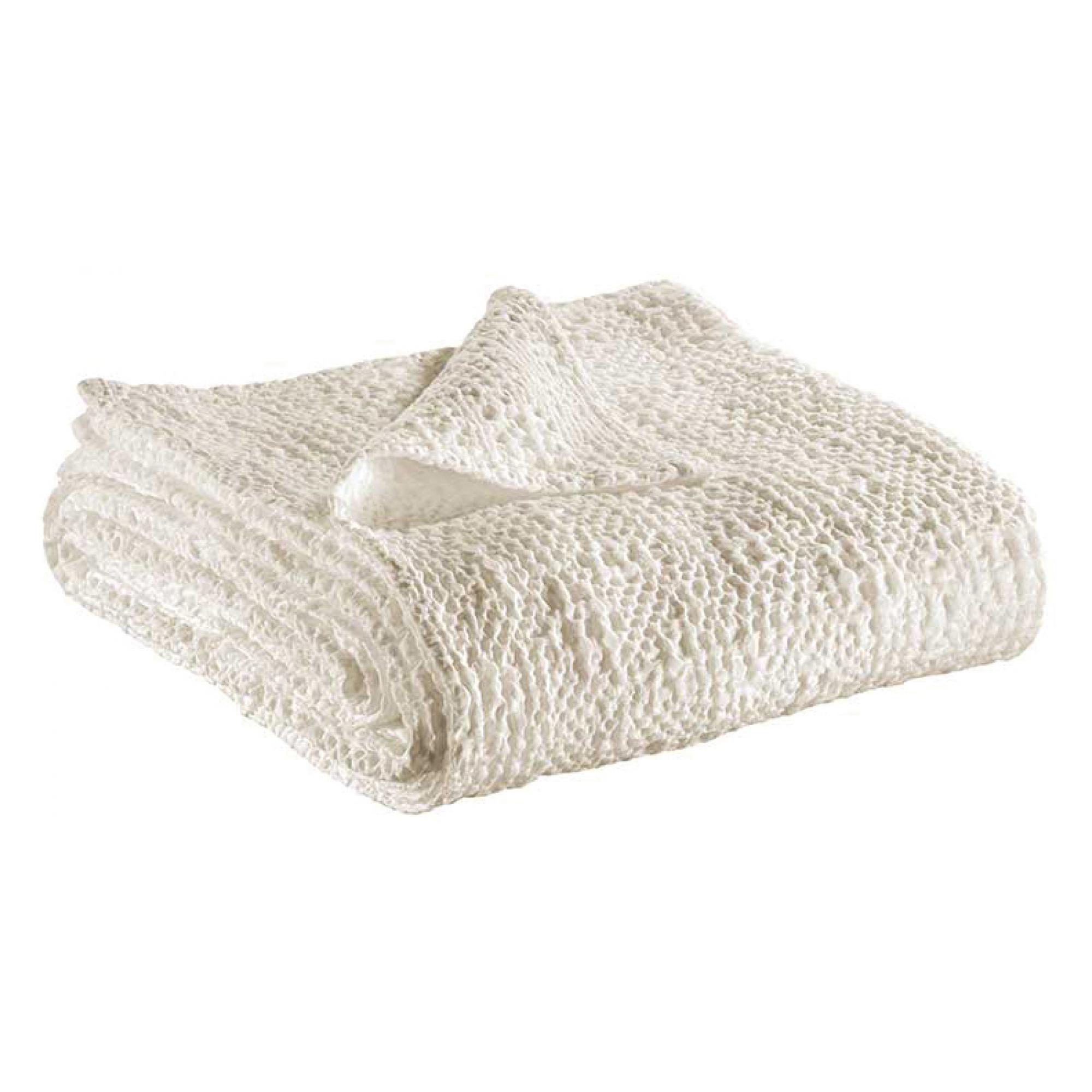 Jete en coton craie 260 x 260 Jete en coton craie 260 x 260