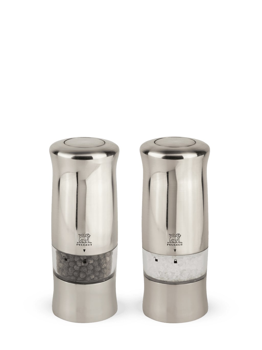 Duo de moulins à poivre et sel électriques H14cm Duo de moulins à poivre et sel électriques H14cm