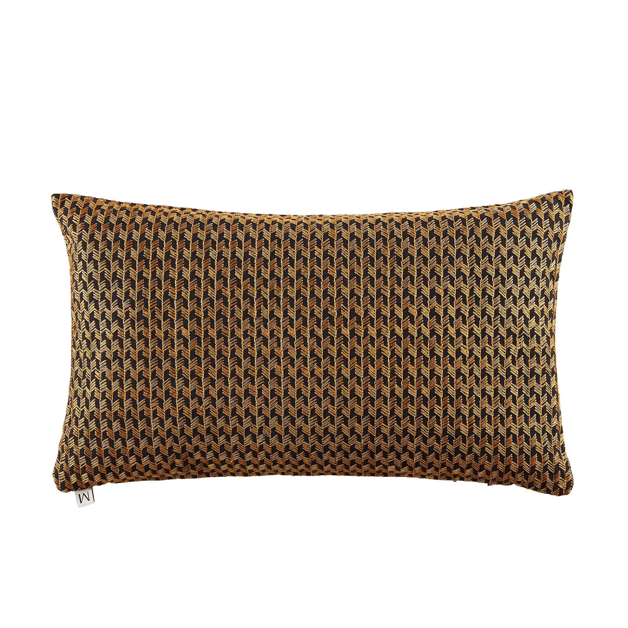 Housse de coussin noir 28x47 cm