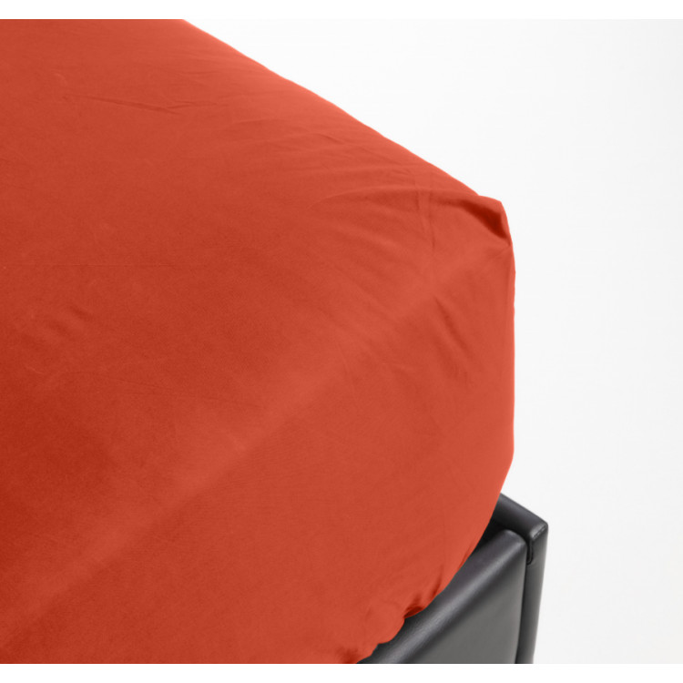 Drap housse en percale marron 80x200 Drap housse en percale marron 80x200