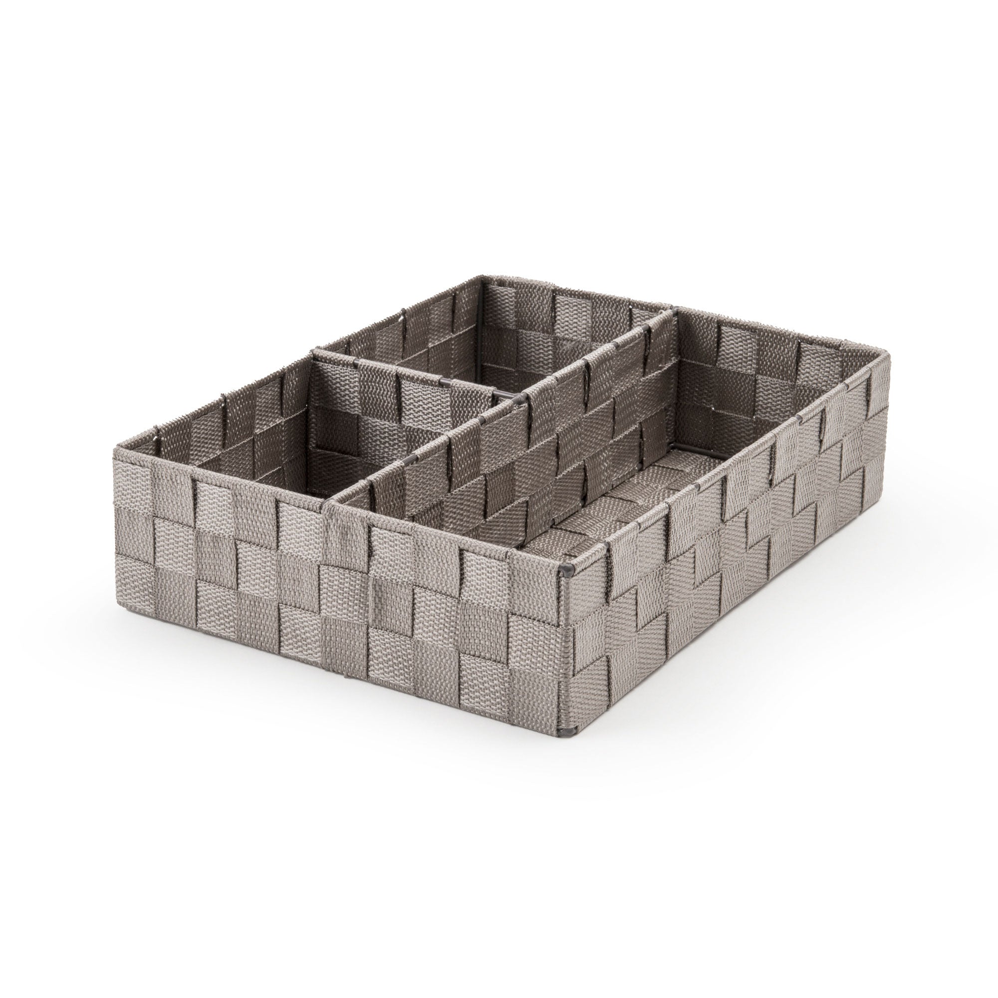 Organisateur de tiroir en sangles tressées 3 compartiments 32x25cm Organisateur de tiroir en sangles tressées 3 compartiments 32x25cm