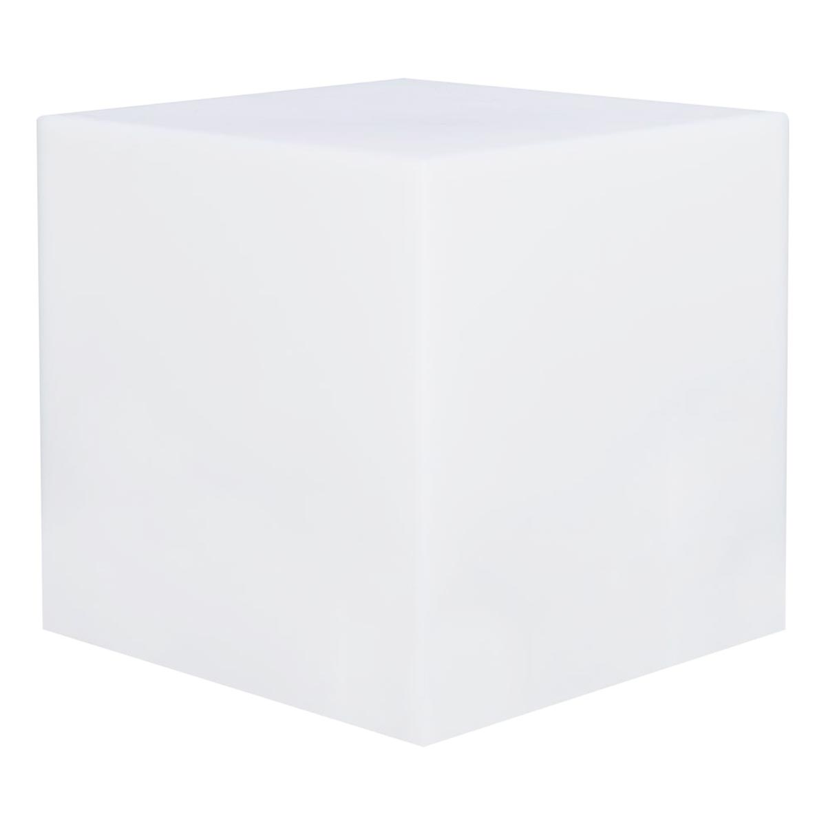 CARRY - Cube lumineux sans fil plastique blanc H40cm (photo) CARRY - Cube lumineux sans fil plastique blanc H40cm