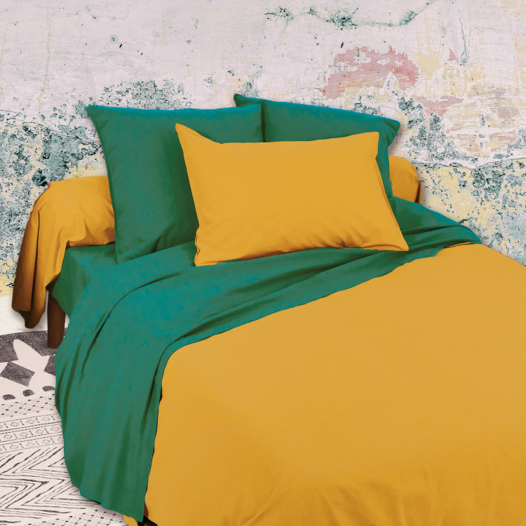 Taie d'oreiller en coton vert 50x70ft Taie d'oreiller en coton vert 50x70ft